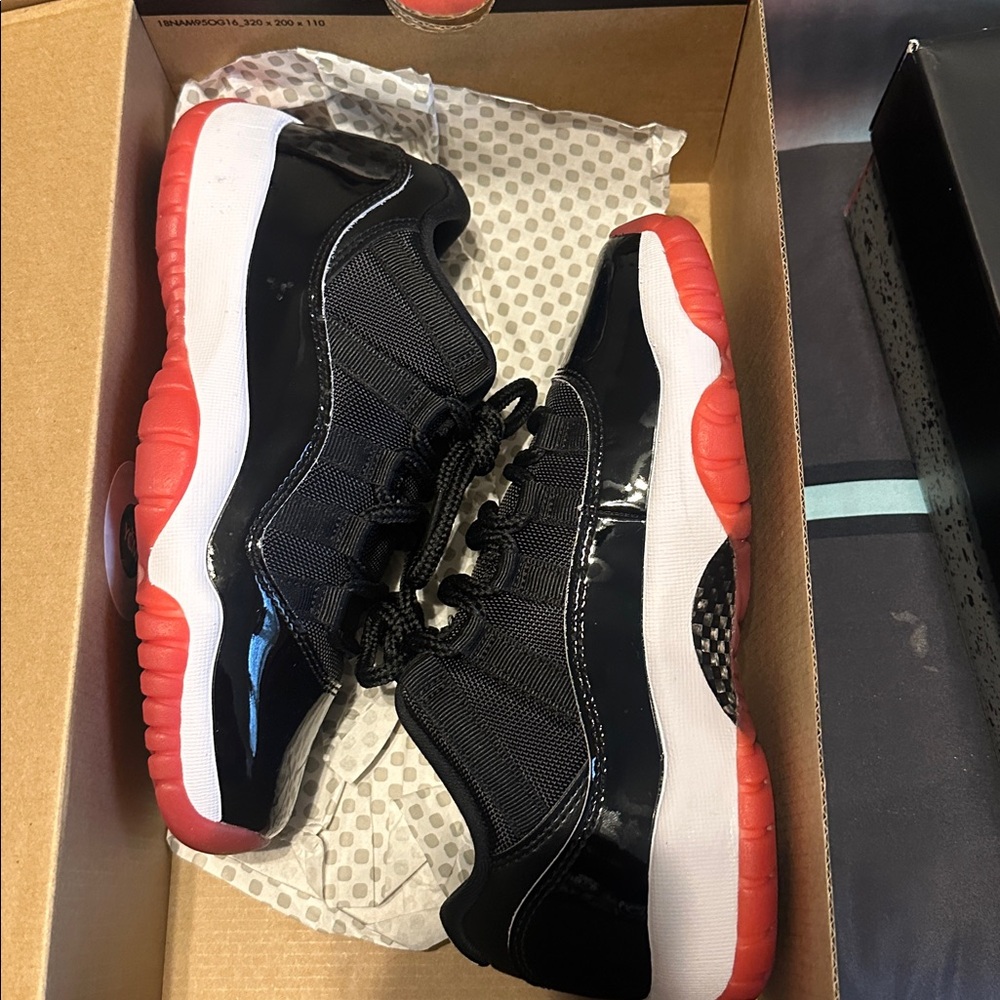 Jordan Retro Low Black and Red Sneakers